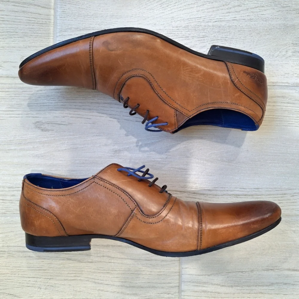 Ted Baker men's ROGRR brown leather cap toe lace-up oxford shoes - size 14
